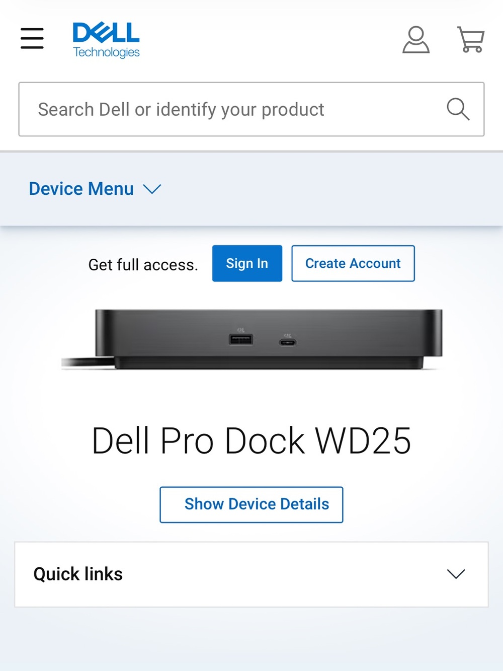 Dell Pro Dock WD25 USB-C Docking Station – NEW SEALED
